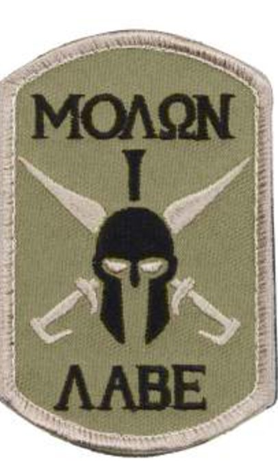 spartan molon labe multicam alpine embroidered tactical morale sew iron on patch 