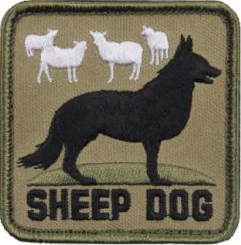 SHEEPDOG USA 3D EMBROIDERED MORALE BADGE TACTICAL MILITARY HOOK PATCH #1 